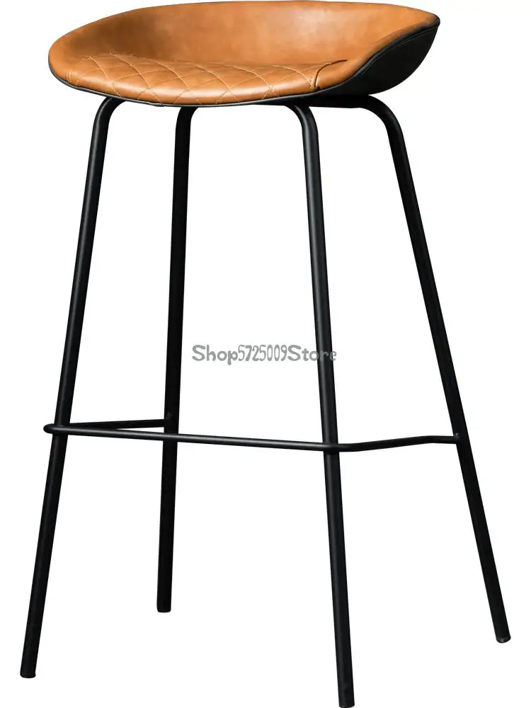 Скандинавский Железный простой барный стул скандинавский красный креативный