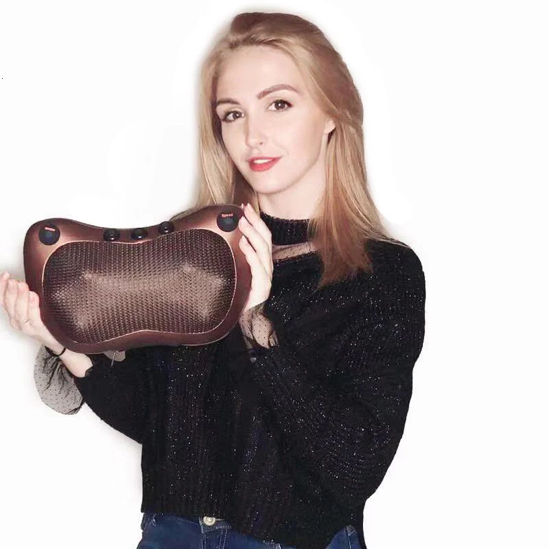 Массажная электрическая подушка с вибрацией разминанием и инфракрасным