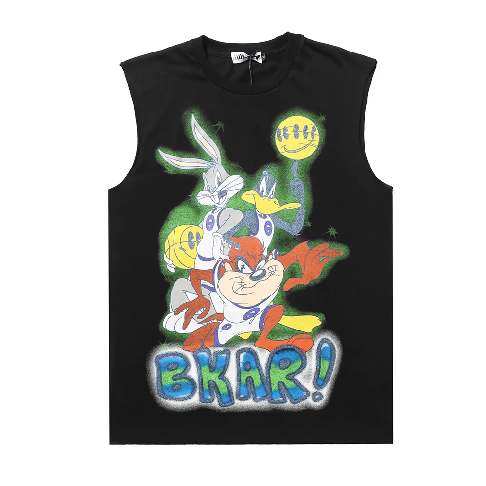 Лето 2020 топ без рукавов кавайная одежда забавная Женская жилет в стиле Харадзюку