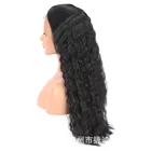 26I nch Длинные свободные вьющиеся синтетические парики, натуральный черный парик на сетке спереди для женщин, Детские волосы, предварительно выщипанные, для повседневного Косплея
