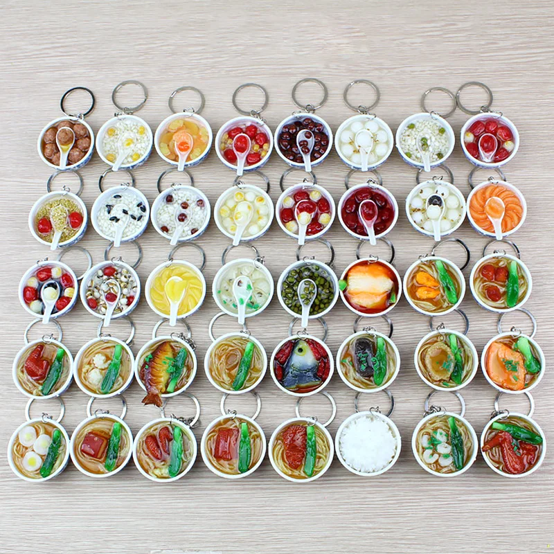 Новый Брелок-лапша креативный брелок &quotМиска&quot китайский синий и белый фарфор