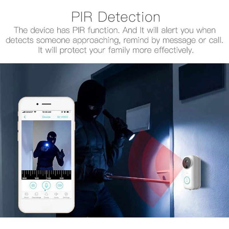 

Intelligent Video Doorbell Wireless WiFi Intercom Video Doorbell Camera Remote Video Surveillance Camera