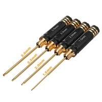 4pcs 1 52 02 53 0mm hex screwdriver bit hss titanium coated repair tool set for rc helicopter rc toys