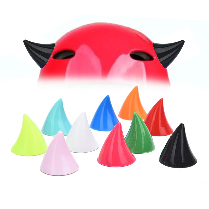 

Motorcycle Helmet Corner Plastic Resilient Silicone Suction Cup Soft Horn Decoration Headwear Rubber Horn Decoration Accessories