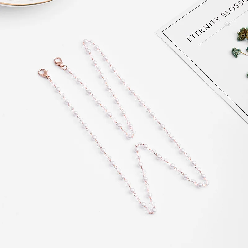 

Fashion Sunglasses Eyewears Chain Pearl Glasses Chains Women Eyeglasses Cord Holder Neck Strap Rope Chain Mask Hanging Rope