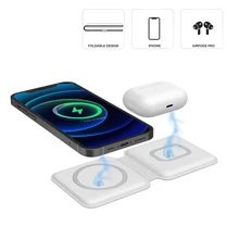 15W Magnetic Wireless Charger 2 in1 Quick Charging Dock For Iphone Huawei Xiaomi Samsung Airpods Fast Charging Phone Accessorie