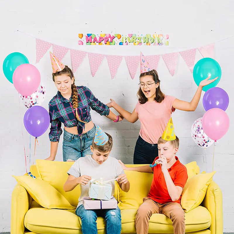 Juego de Globos de colores con tema de unicornio para ni&ntilde;a, fiesta de cumplea&ntilde;os, Baby Shower, decoraci&oacute;n de boda, juguete, Globos de helio de aire-5