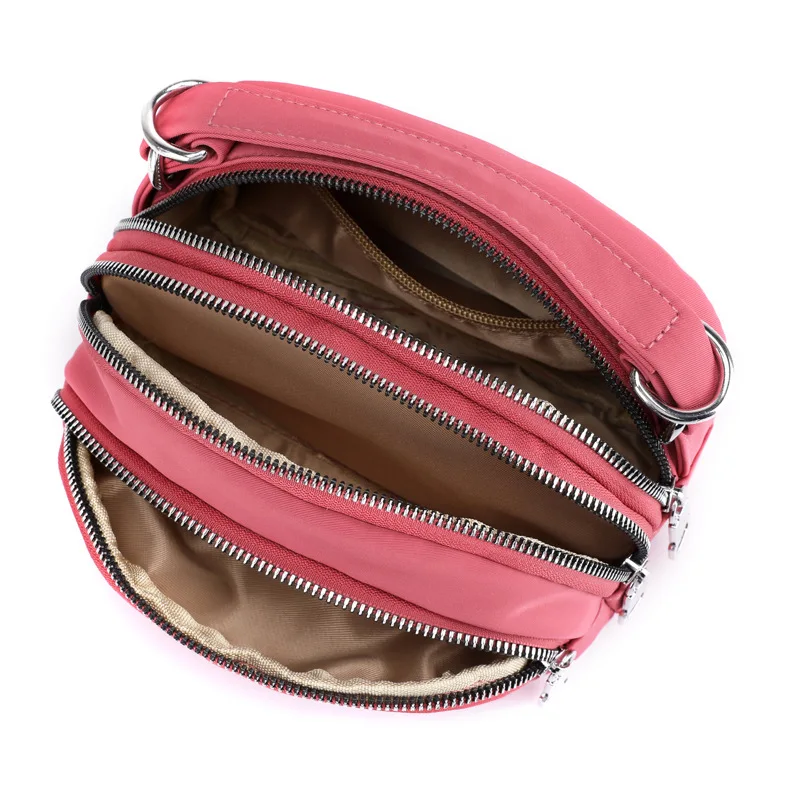 

Women Oxford Shoulder Bag Three-layer Zipper Large Capacity Crossbody Messenger Bag Ladies Purse Phone Bag Waterproof Handbags