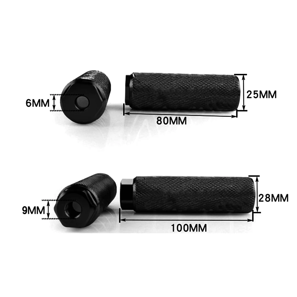 

BMX Mountain Bike Bicycle Axle Pedal Alloy Foot Stunt Pegs Cylinder Black MTB Bike Pedal Anti-Slip Front Rear Axle Foot Pick #WW