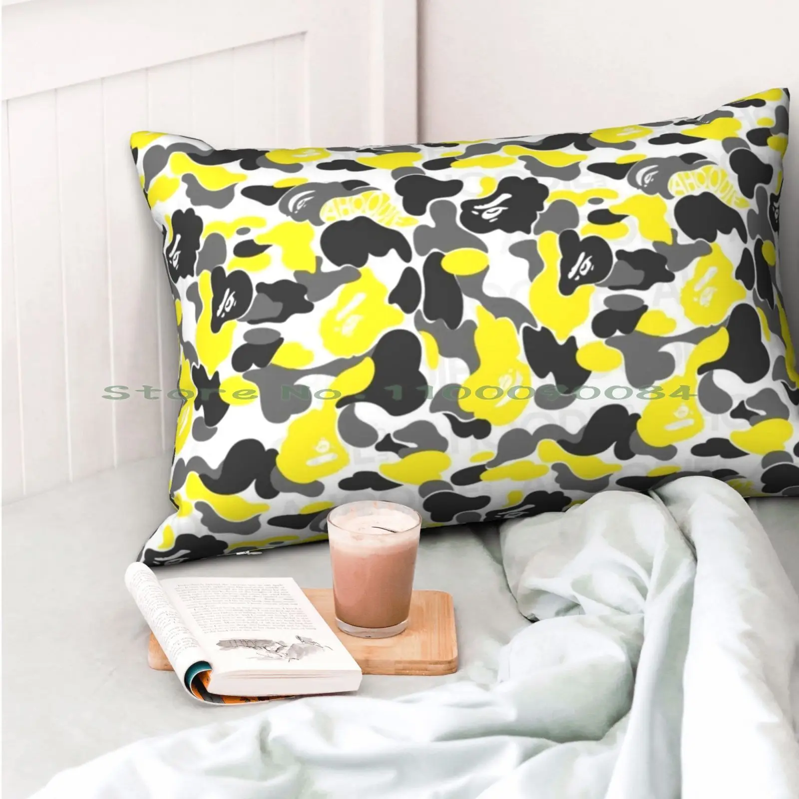 Чехол с желтой черно-серой камуфляжной подушкой 20x30 50*75 для дивана спальни