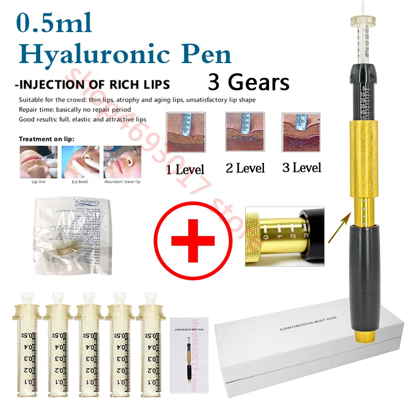 Инжектор для губ с гиалуроновой кислотой 0 5 мл 3 передачи инжектор мезотерапии