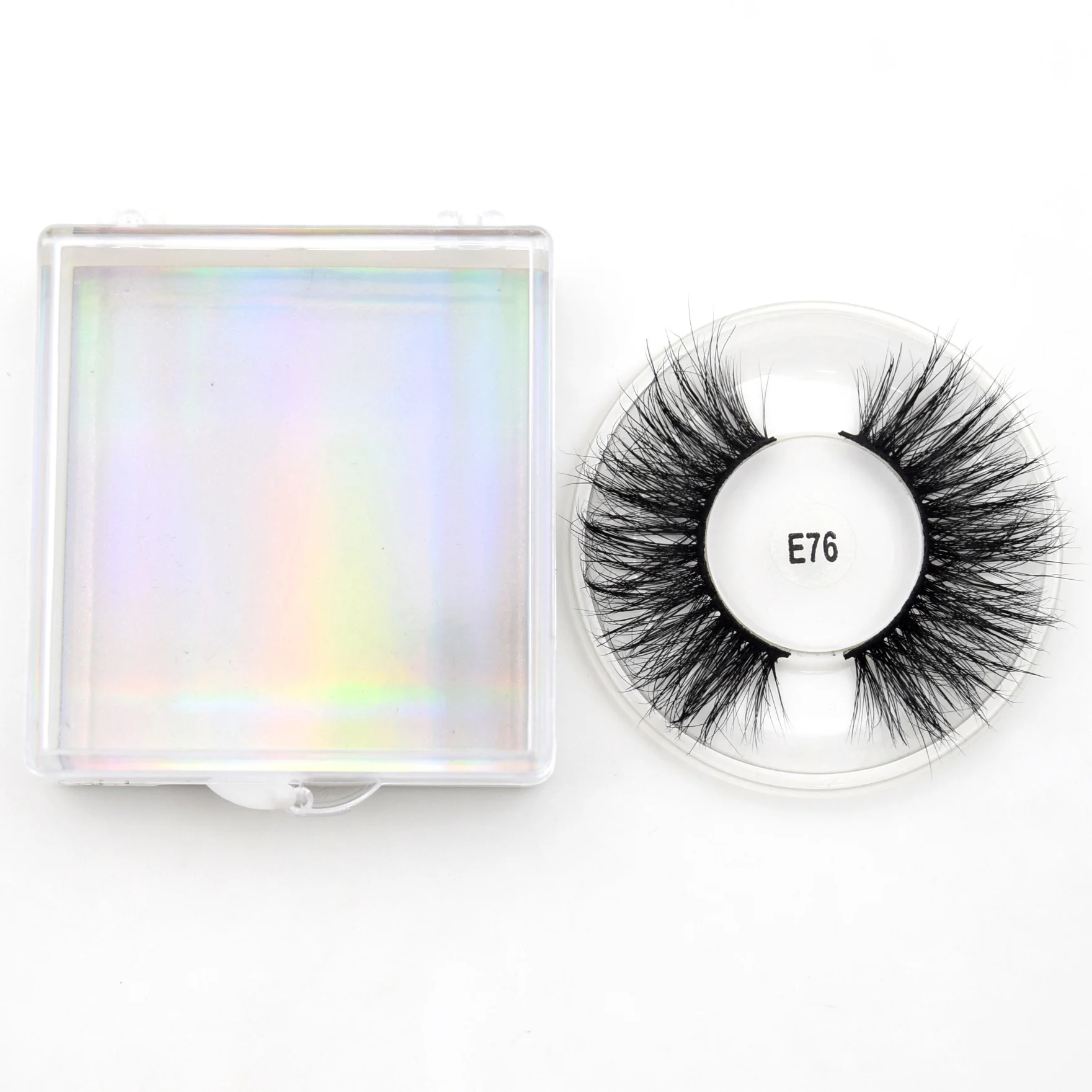 Норковые ресницы для наращивания Visofree E76 натуральные длиной 25 мм диаметром 100%