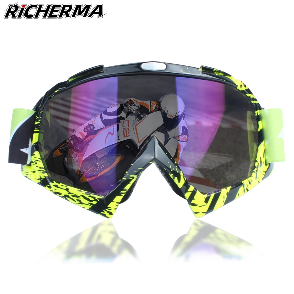 Антибликовые очки для мотокросса модные спортивные шлем питбайка мотоцикла