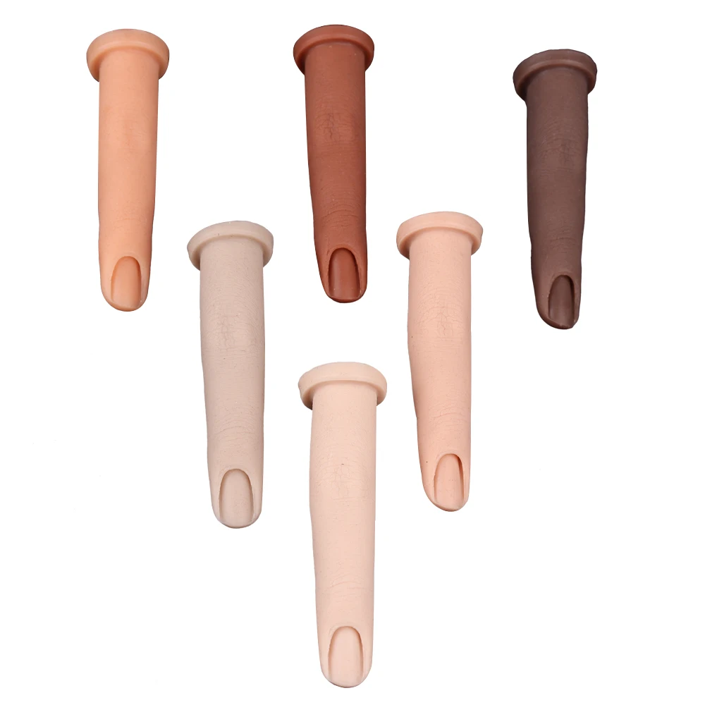 

New Practice Finger Display Model With Moveable Nails and Flexible Bentable Finger Suit For Nails Manicurist