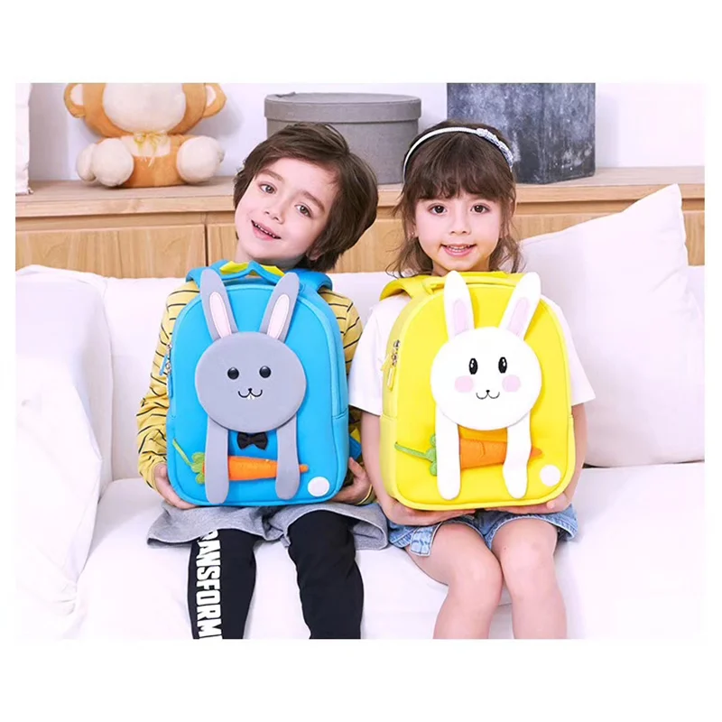 Милые школьные сумки с 3D кроликом для детей милые рюкзаки девочек и мальчиков