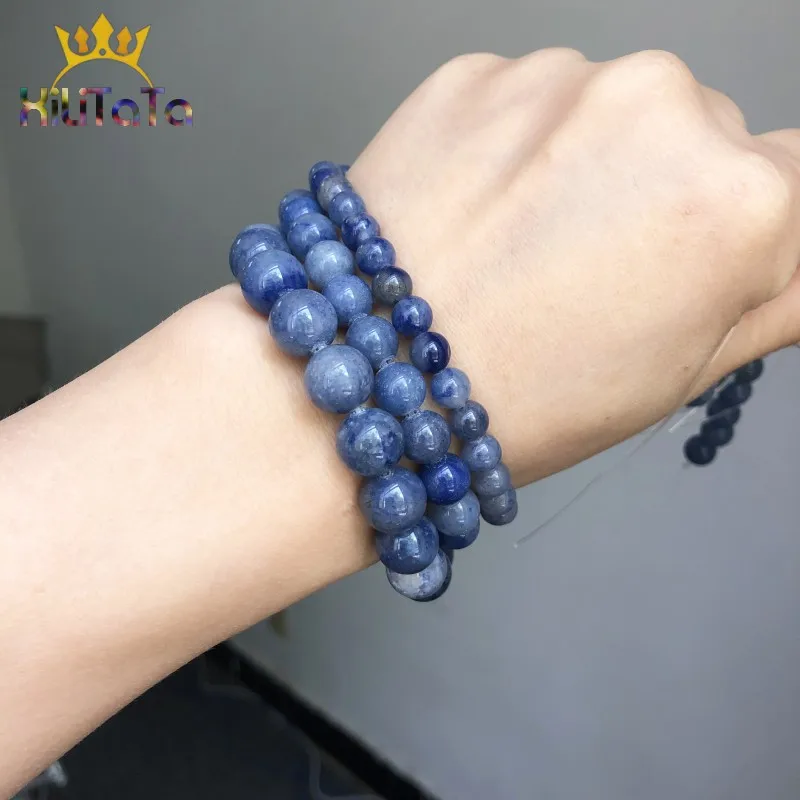 Натуральный камень бисер синий авантюрин Круглые бусины для самостоятельного