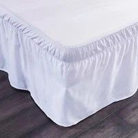 ruffle solid color bed skirt simple elastic bed skirt single double bed dustproof bed circumference easy to change and wash