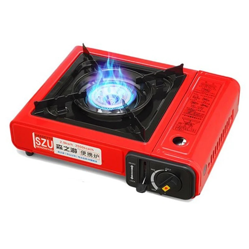 Наружная портативная Кассетная газовая плита ветрозащитная дикая барбекю для