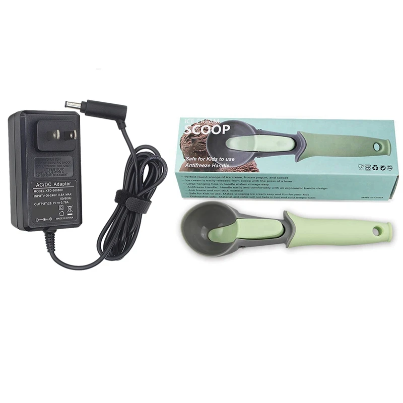 26V Replacement Battery Charger Adapter for Dyson V6 V7 V8 Us Plug & Ice Cream Scoop with Tpr Material Trigger Spoon
26V Replacement Battery Charger Adapter for Dyson V6 V7 V8 Us Plug & Ice Cream Scoop with Tpr Material Trigger Spoon