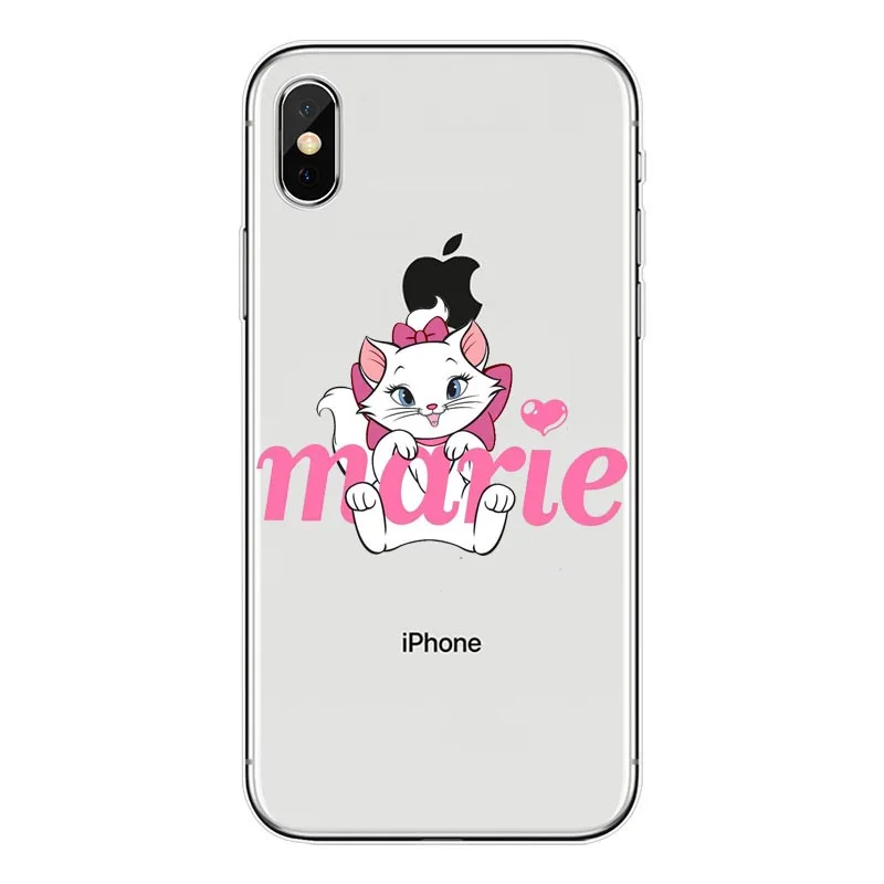 Мультяшный аристократ Marie Cats кошка из мягкого силикона ТПУ чехол для Apple iPhone 8 6S Plus