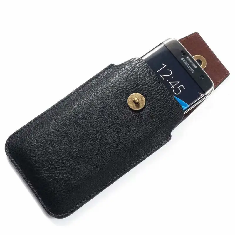 

Vintage Men PU Leather Waist Fanny Pack Belt Bag Phone Pouch Travel Hip Hanging Purse 5.5-6.5in
