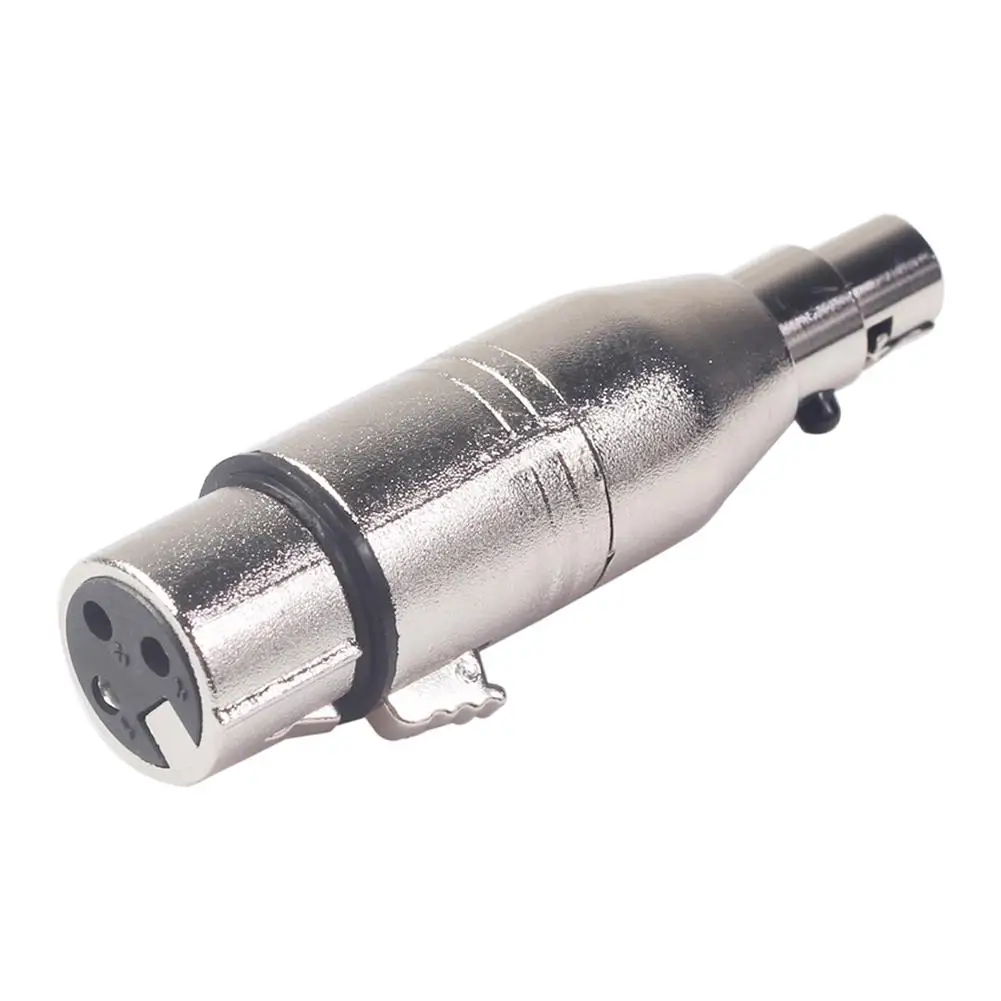 Мини адаптер XLR 3pin конвертер Мама мама с корпусом из цинкового сплава медным