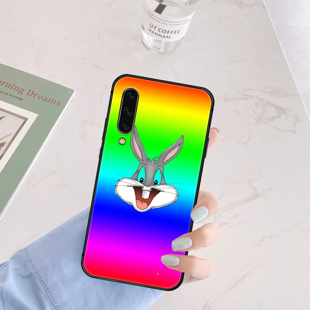 

Cartoon Bugs Bunny Rabbit Phone Case Cover For Samsung Galaxy A7 8 10 20 20e 21 30 30S 31 41 50 50S 51 70 71 91 black Hoesjes