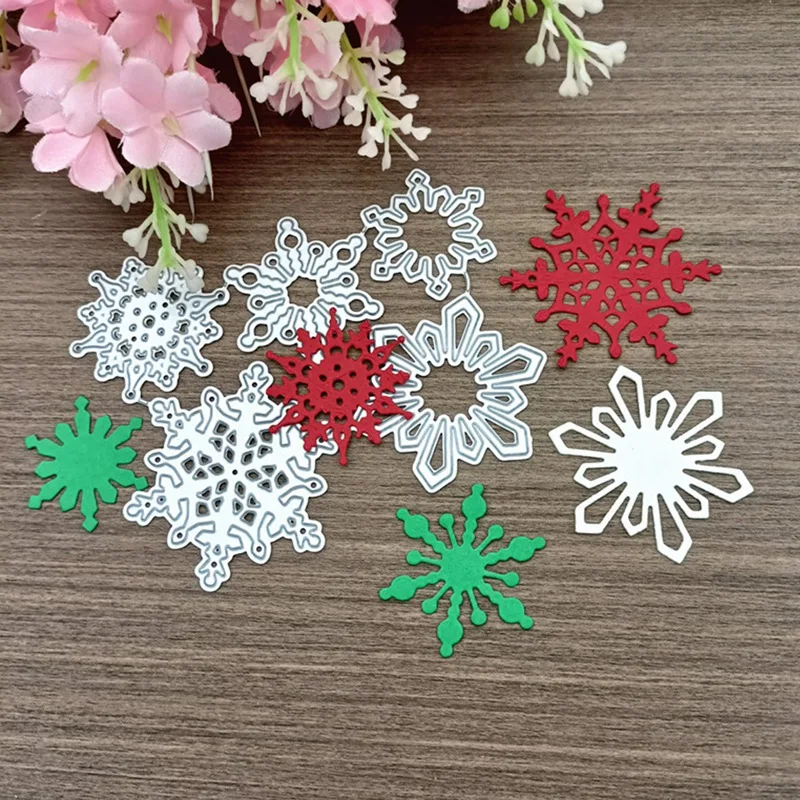 DIY Metal Carbon Steel Embossed Christmas Bell Snowflake Cutting Dies Stamps Scrapbooking For Paper Making Supplies