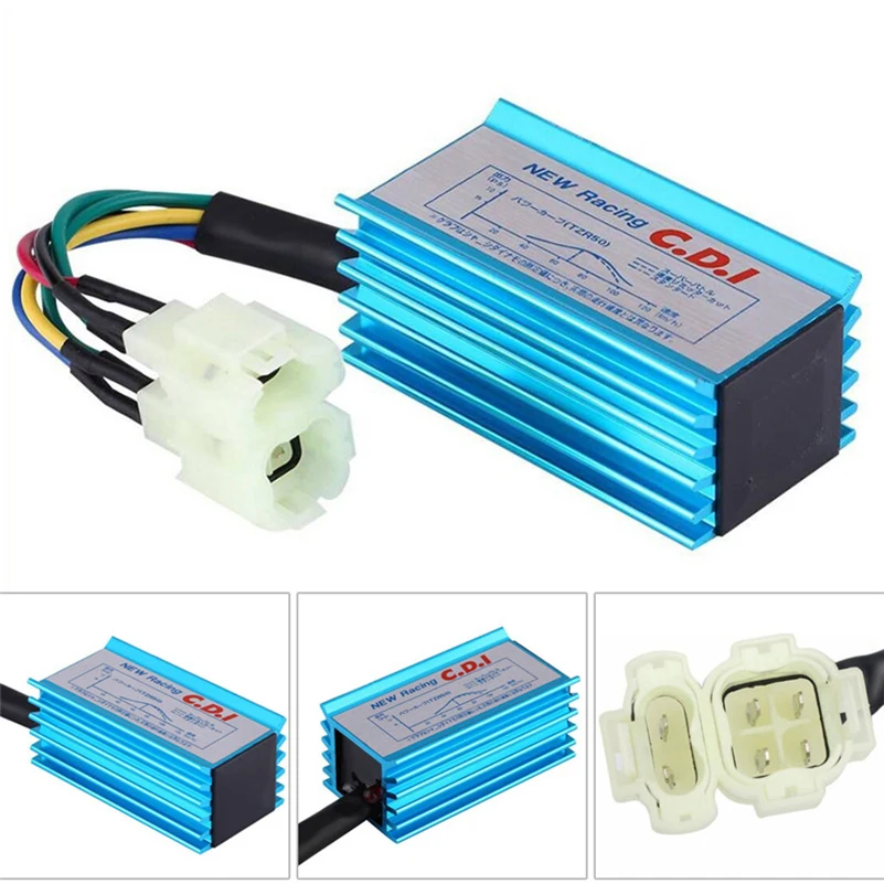 

Motorcycle Blue 6 Pin Racing AC CDI Ignition Box 6pin for GY6 50cc 125cc 150cc Moped Scooter ATV Quad
