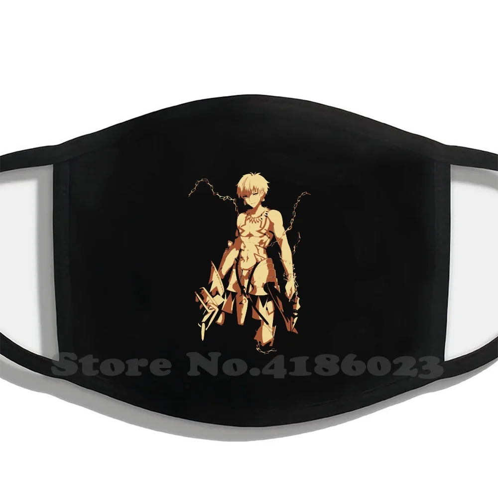 

Gold Gilgamesh Fashion Funny Mouth Mask Gilgamesh Gold Anime Animation Manga Pop Art Fate Zero Japan Japanese