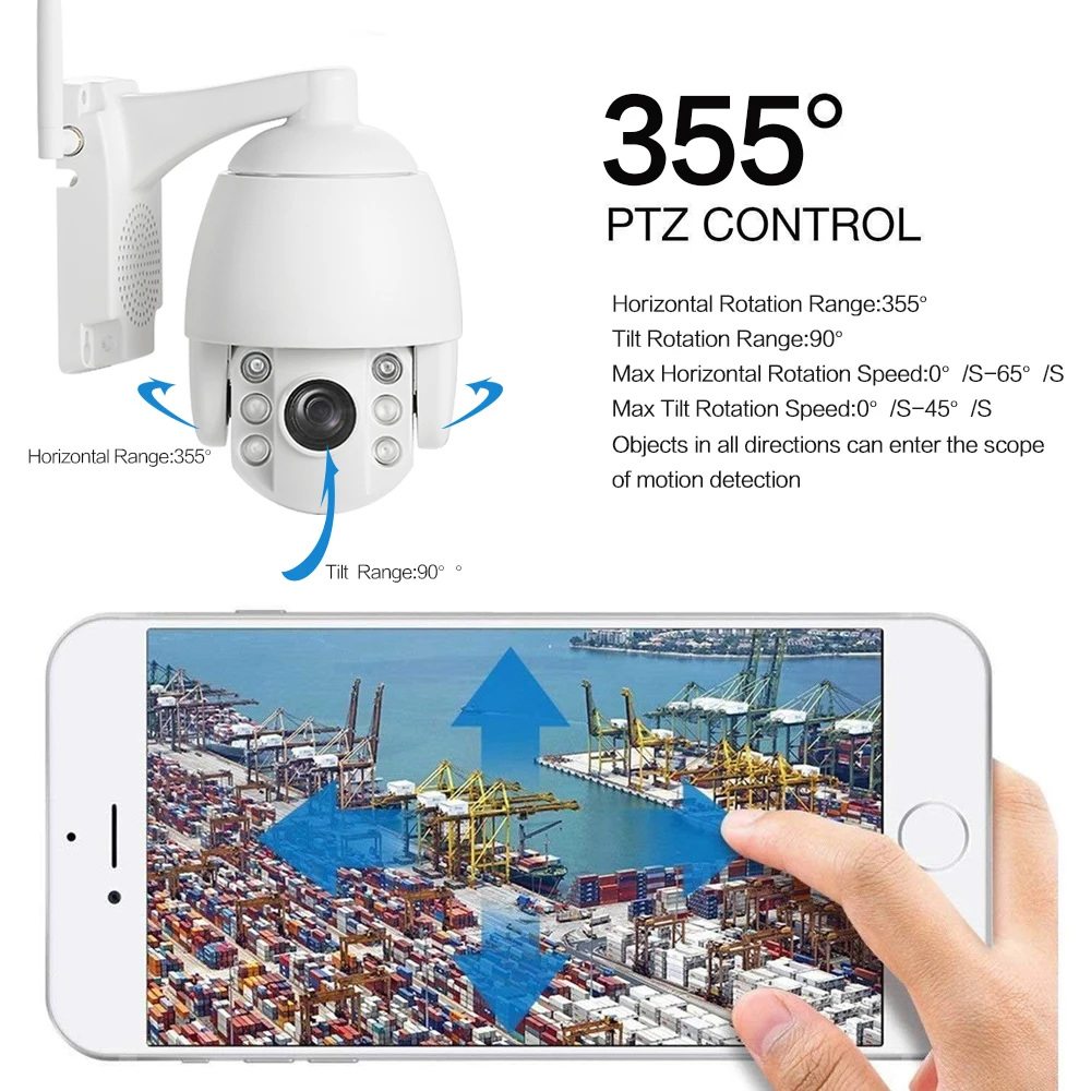 4G 3g Беспроводная PTZ ip-камера HD 1080P Открытый водонепроницаемый скоростной купол 5X зум/4 мм объектив двухстороннее аудио p2p CCTV Wi-Fi безопасности C