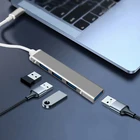 USB-концентратор 3,0, 2,0 дюйма, 4 порта, USB-адаптер, расширитель типа C, концентратор для Lenovo, Xiaomi, Macbook Pro, Air, аксессуары для ПК и ноутбуков