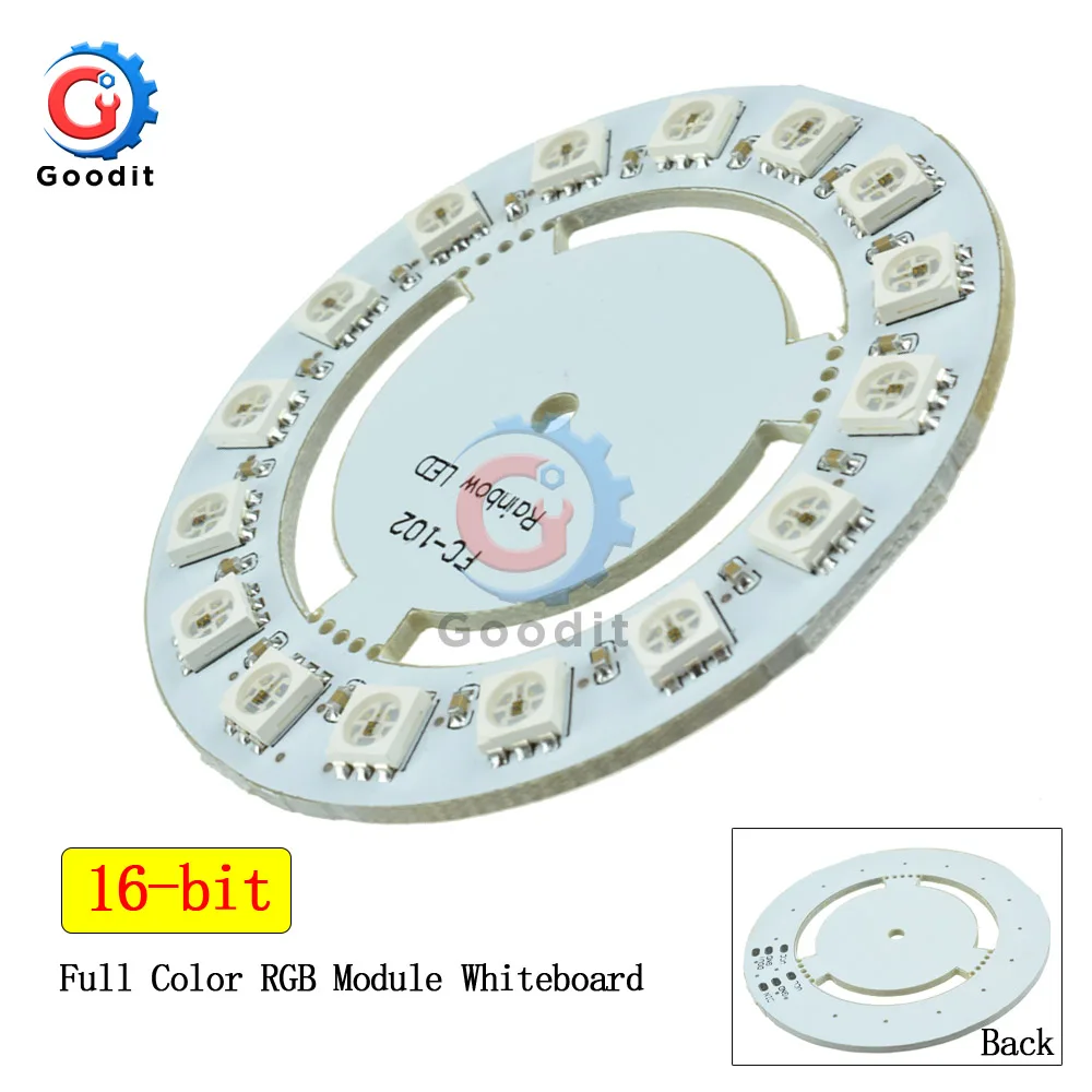 Беспроводной Wi-Fi Управление ESP8266 ESP-01 ESP-01S WS2812B 12 16 24 60 Светодиодный s 5050 RGB светодиодный кольцевой светильник светодиодный адаптер Управление; для Arduino