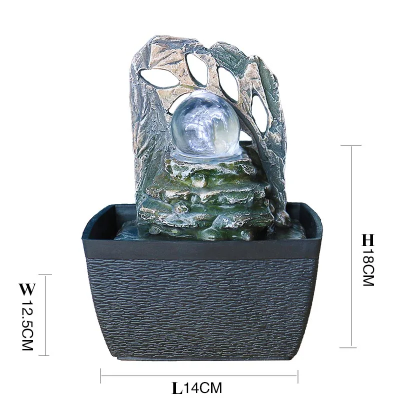 220V Крытый Рокарий Lucky Feng Shui фонтаны воды домашний Декор Аксессуары Настольная