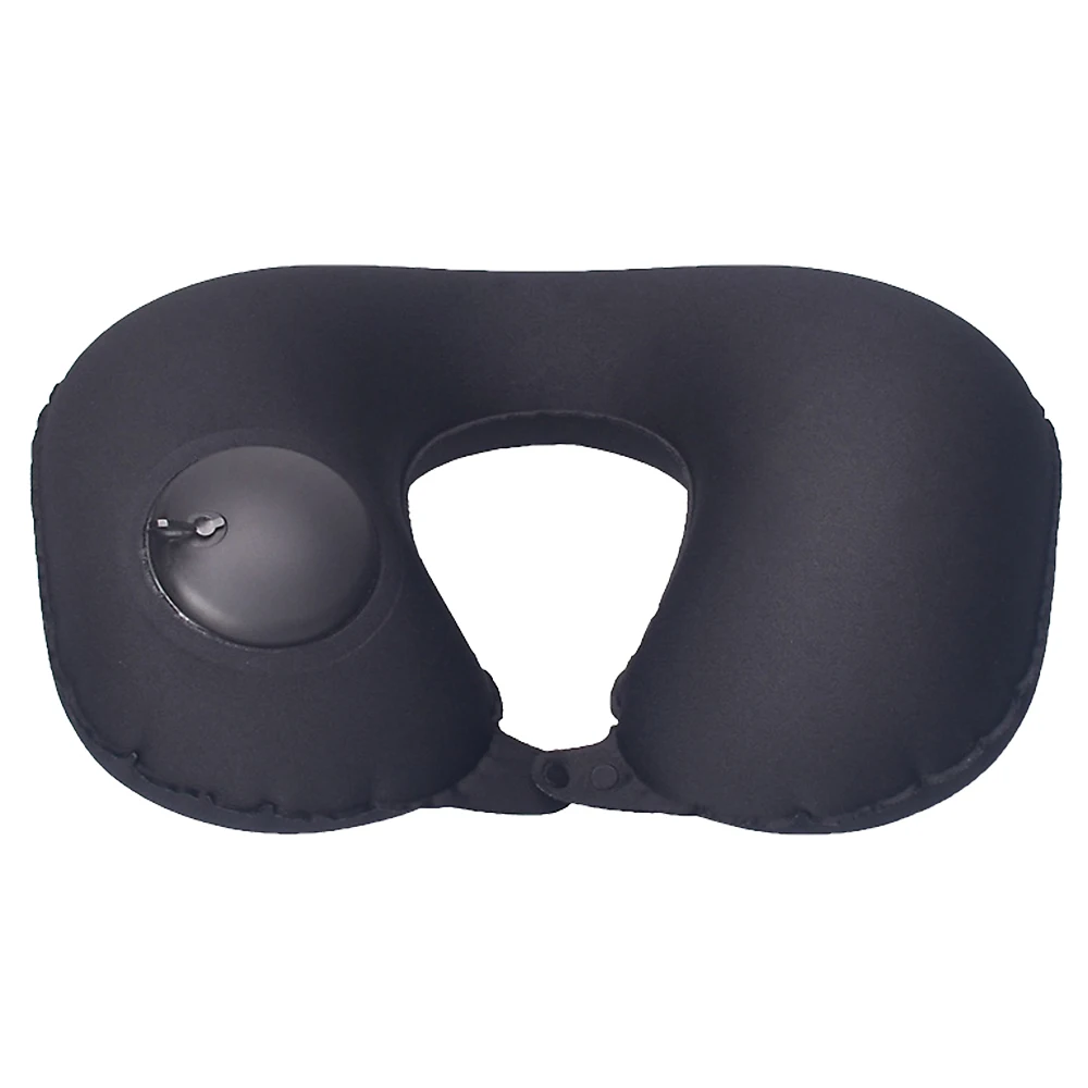 DIDIHOU надувная подушка для путешествий, складная подушка для шеи, портативная подушка, удобная подушка для бизнес-сна, подушки для путешествий на открытом воздухе - Цвет: C-black