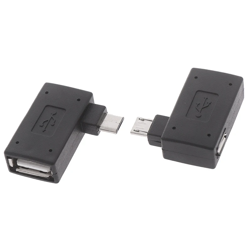 Микро адаптер USB 2 0 Мама-папа Micro OTG порт питания 90 градусов прямоугольный адаптеры