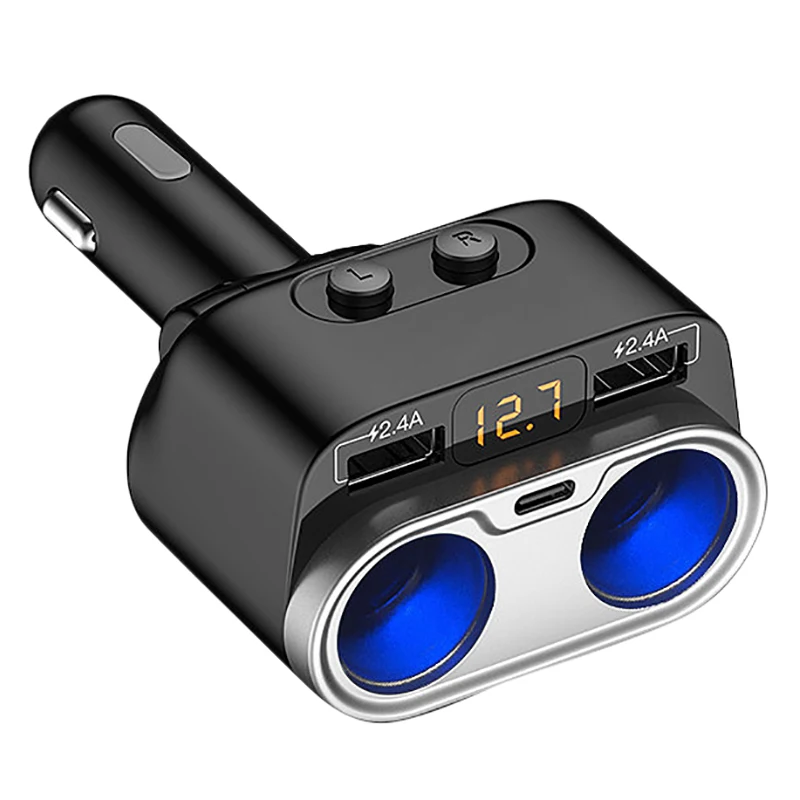 Автомобильное зарядное устройство 2 гнезда разветвитель прикуривателя 12/24V150W