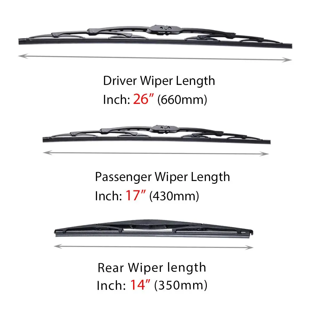 Комплект щетки стеклоочистителя переднего и заднего стекла MIKKUPPA для Subaru Forester 2012