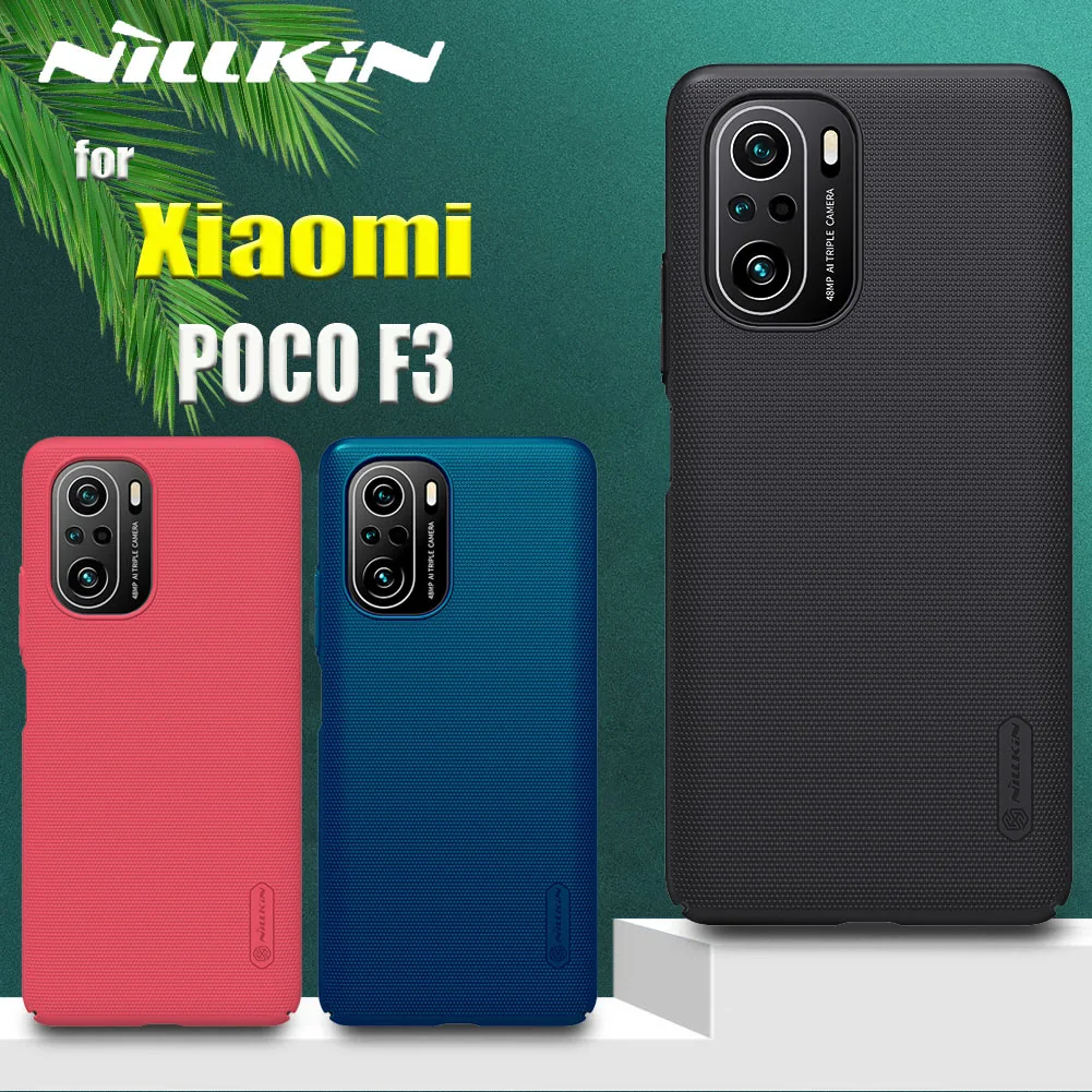 

for Xiaomi POCO F3 5G Case Casing Nillkin Frosted Shield Hard PC Plastic Phone Back Shockproof Full Cover on POCO F3 Couqe Funda