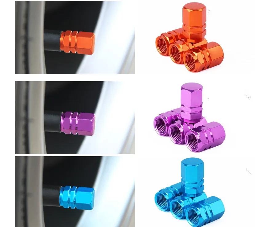 4 шт. алюминиевые шестигранные крышки для клапанов мотоциклов|Принадлежности