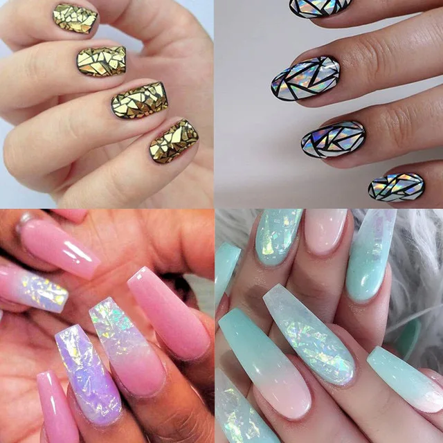

5g Holographic AB Nail Glitter Flakes laser Sparkly Sequins Irregular Paillette DIY Gel Polish Manicure Nail Art Decorations
