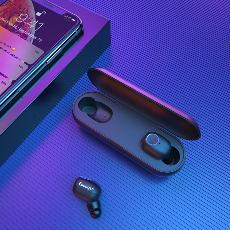 TWS-наушники Essager Mini с поддержкой Bluetooth 5 0 и зарядным футляром | Электроника
