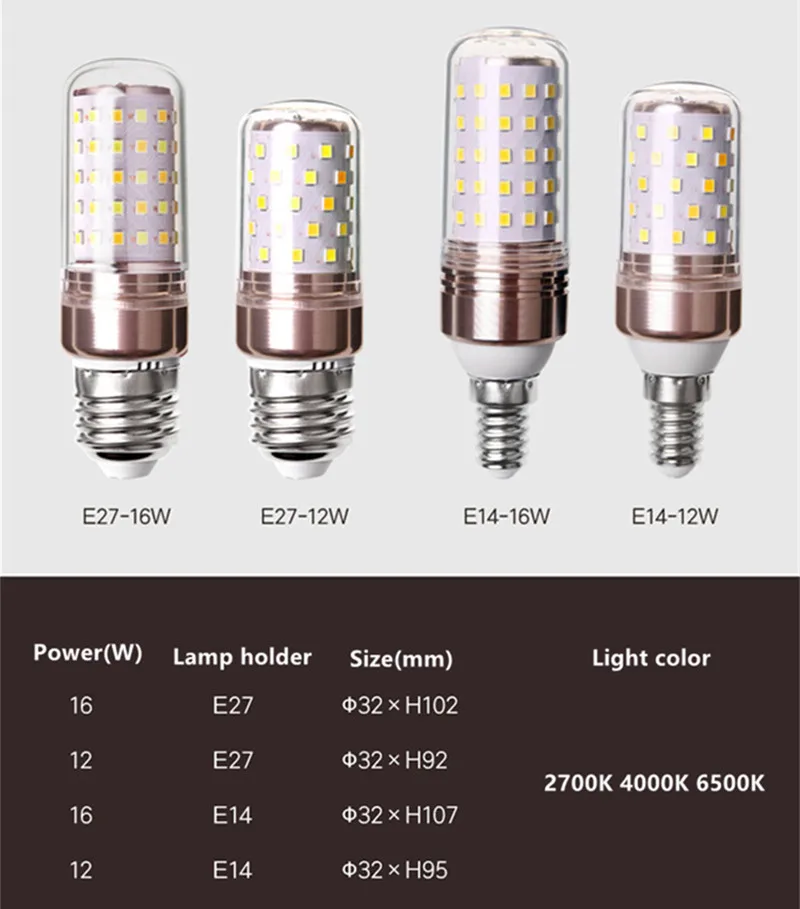 3 цвета преобразования светодиодный кукурузный светильник s 220V 18W 28W 36W SMD 2835 Лампы