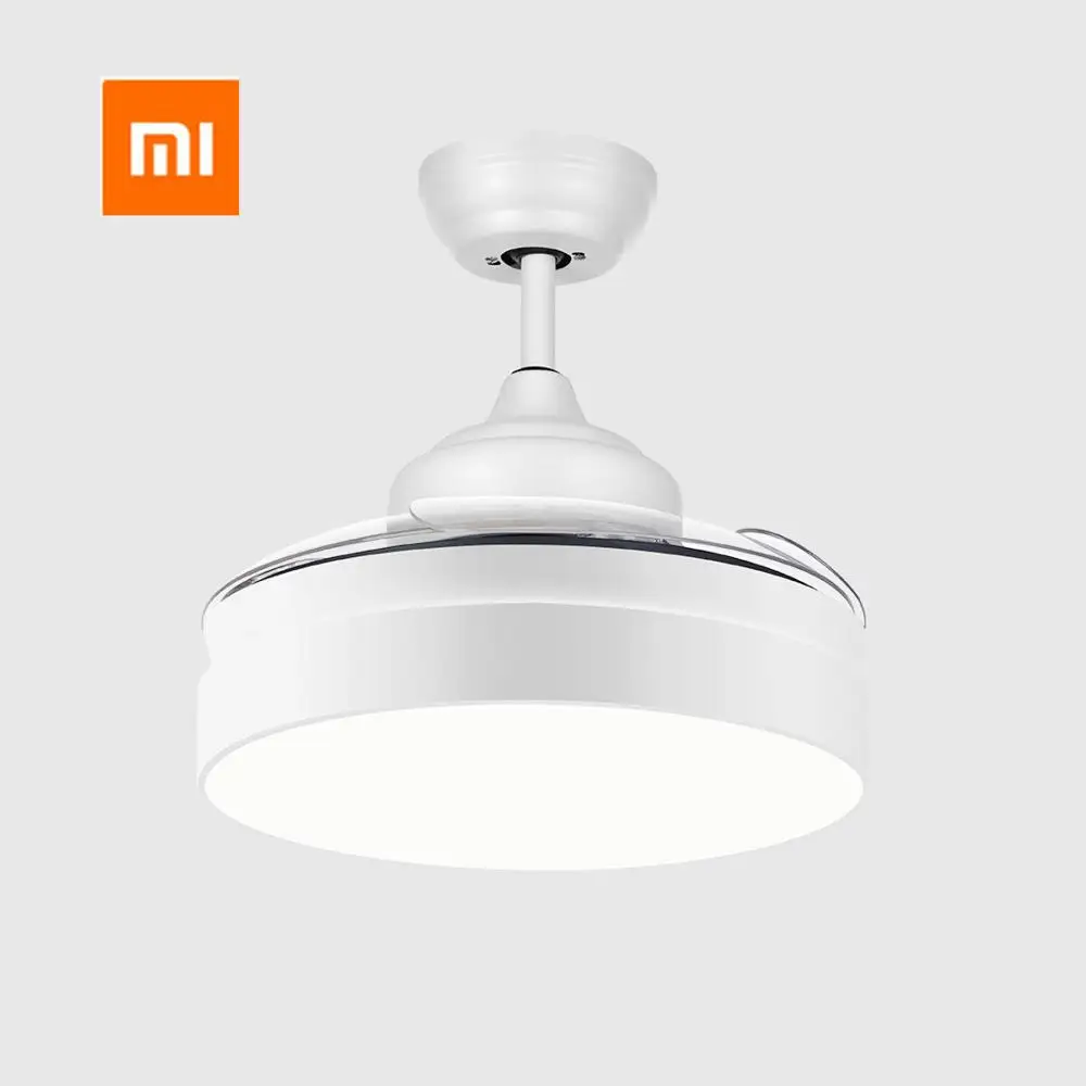 Yeelight светодиодный бесшумный потолочный вентилятор современный Невидимый акриловый лист лампа ресторан пульт дистанционного управления освещением затемнение декоративные лампы