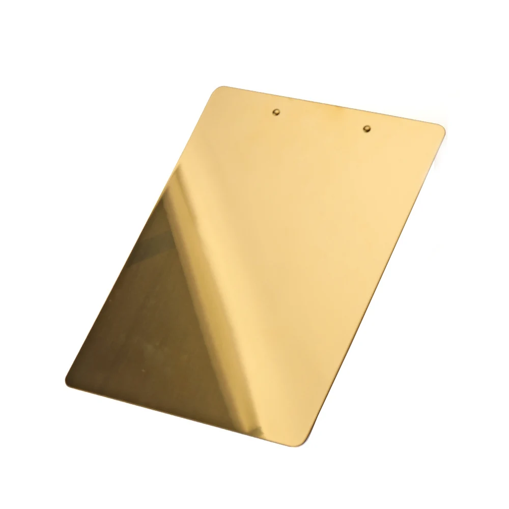 Органайзер для бумажного стола Золотая папка из нержавеющей стали Офисные