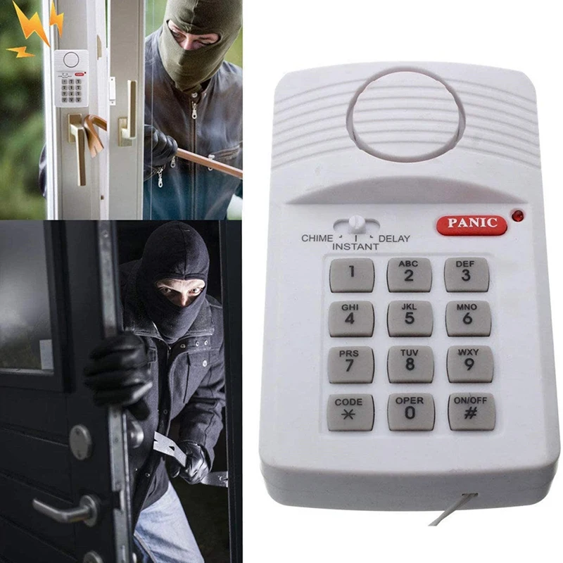 Retail Loud Wireless Door Alarm Security Pin Panic Keypad for Home Office Garage Shed images - 6