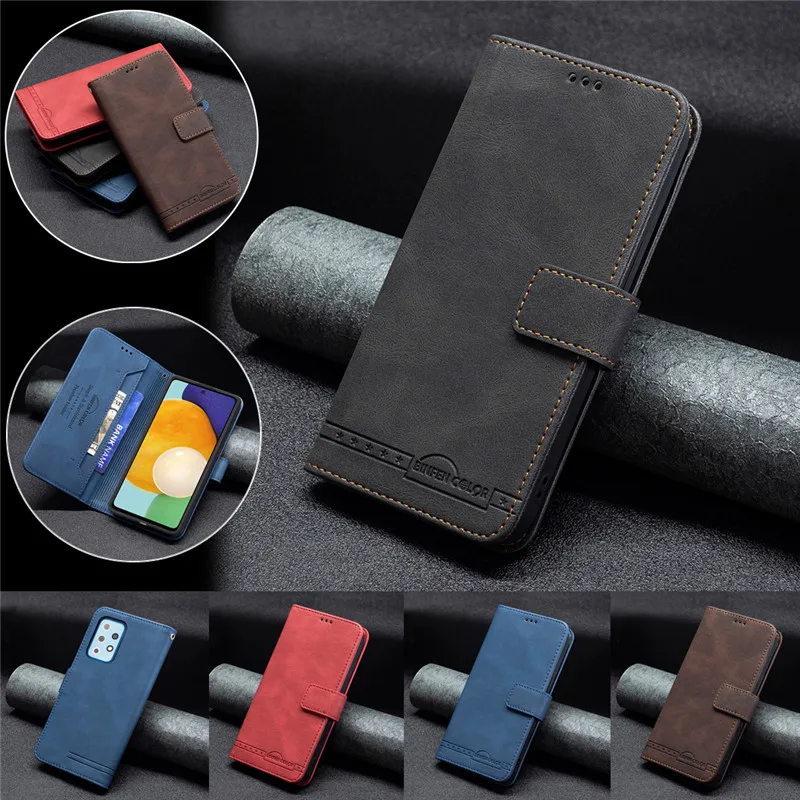 

Wallet Leather Phone Case For Samsung Galaxy A52 A72 A32 M52 A13 A22 A12 A51 A71 A42 A31 A41 A11 A21 A21S Flip Magnetic Cover