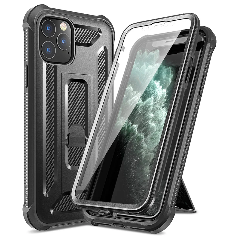 Роскошный черный Жесткий Чехол для iPhone 11 pro Max чехол с защитой экрана поддержка