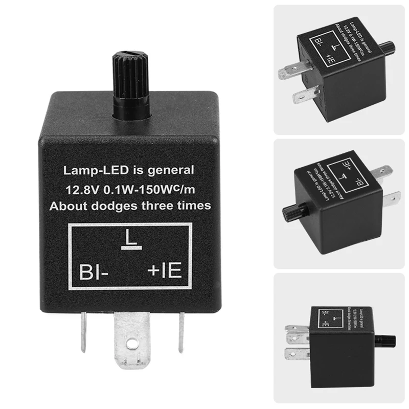 12V 24V мотоциклов Светодиодный проблесковый маячок реле 3 контактный сигнала