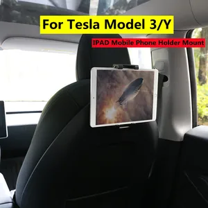 for tesla model 3y car back seat ipad mobile phone holder mount accessories parts free global shipping